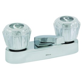 MEZCLADORA PARA LAVABO 4" CON CUBIERTA Y MANERALES DE ACRILICO COMPACTA CROMO 4048A  901D-4048A