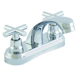 MEZCLADORA PARA LAVABO 4" CON MANERALES DE CRUCETA CROMO DICA 4039  901D-4039
