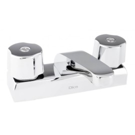 MEZCLADORA PARA LAVABO 4" CON CUBIERTA Y MANERALES CROMO 4046  901D-4046
