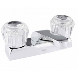 MEZCLADORA PARA LAVABO 4" CON CUBIERTA Y MANERALES ACRILICO CROMO  DICA 4046A  901D-4046A