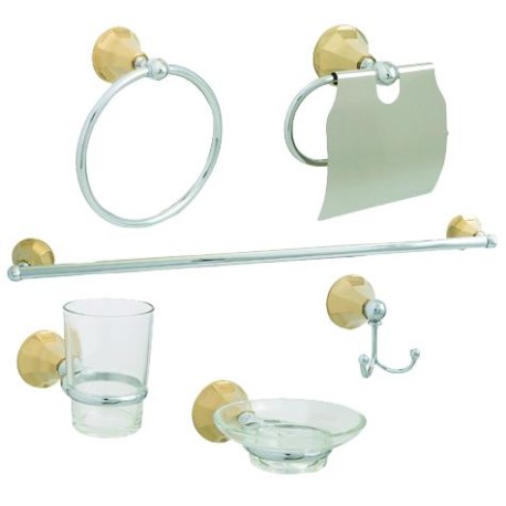 JUEGO DE ACCESORIOS PARA BANO 6 PZ CROMO 2700 DICA  901D-2700