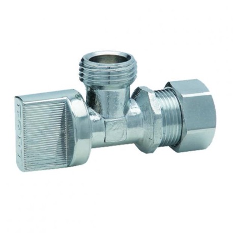 LLAVE CONTROL ANGULAR 1/4 VTA BARRIL CROMO DICA 3401CVB  901D-3401CVB
