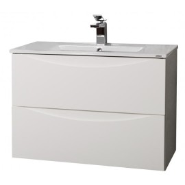Gabinete suspendido doble cajon con lavabo ceramico y espejo  URREA 901AD-GB920GB24