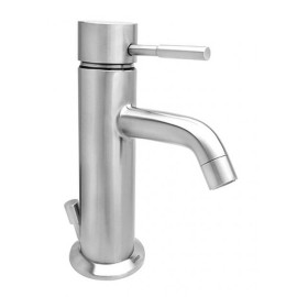 Monomando corto para lavabo con desague automatico INOX    9418INOX   URREA 901AD-9418INOX