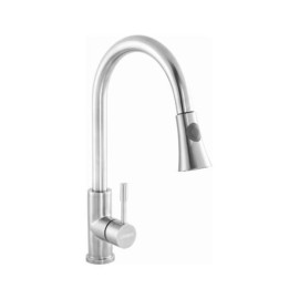 Monomando para cocina con nariz retractil INOX    9432INOX   URREA 901AD-9432INOX