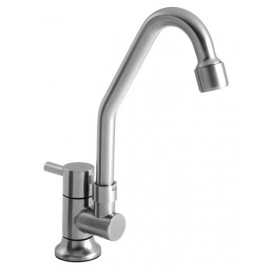 Llave alta individual de palanca para lavabo INOX    9060INOX   URREA 901AD-9060INOX