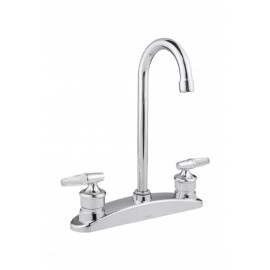 Mezcladora de 8" para cocina cuello de ganso con cubierta y manerales LEBARON    320LB   URREA 901AD-320LB