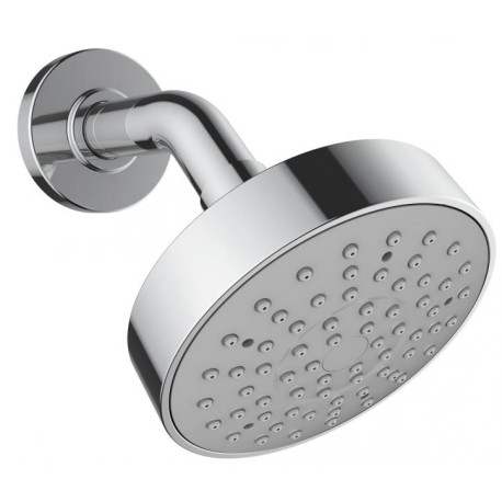 Regadera redonda de 10 cm con brazo y chapeton    3026B   URREA 901AD-3026B