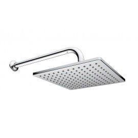 Regadera de plato cuadrada de 22 cm con brazo y chapeton    2261B   URREA 901AD-2261B