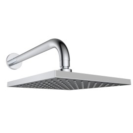Regadera de plato cuadrada de 20 cm con brazo y chapeton    2262B   URREA 901AD-2262B