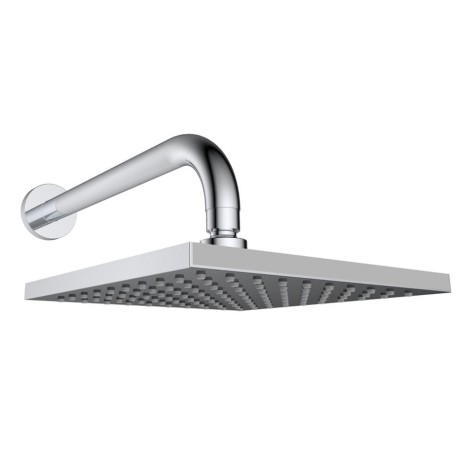 Regadera de plato cuadrada de 20 cm con brazo y chapeton    2262B   URREA 901AD-2262B