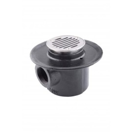 Coladera base ancha de una boca con rejilla redonda    124W   URREA 901AD-124W
