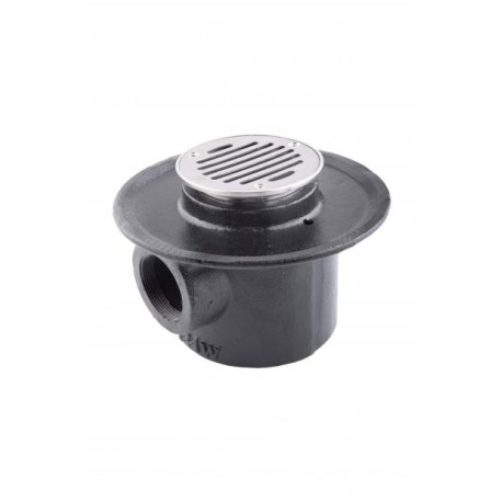 Coladera base ancha de una boca con rejilla redonda    124W   URREA 901AD-124W
