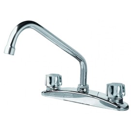 Mezcladora de 8" para cocina con cubierta y manerales QUEEN / Bajo plomo    318Q   URREA 901AC-318Q