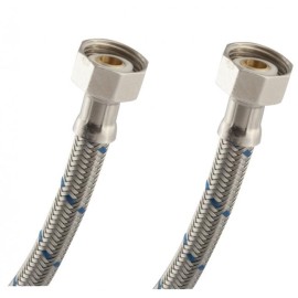 MANGUERA DE PVC CON TRAMADO DE ACERO INOXIDABLE Y TUERCAS DE LATON       URREA 901C-LALL40