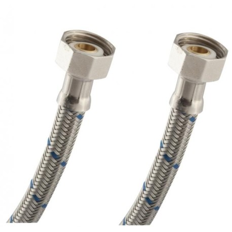 MANGUERA DE PVC CON TRAMADO DE ACERO INOXIDABLE Y TUERCAS DE LATON       URREA 901C-LALL40