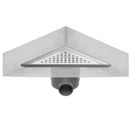 COLADERA TRIANGULAR CON CUBIERTA DE ACERO INOXIDABLE PARA ESQUINA       URREA 901C-CEINOX