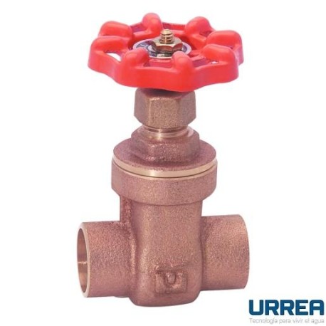 VALVULA DE COMPUERTA SOLDABLE DE BRONCE 13MM 200PSI       URREA 901C-78313