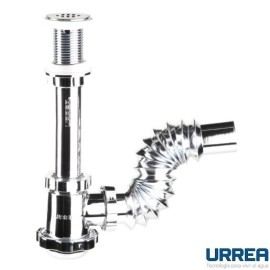 CESPOL FLEXIBLE CON BOTE CHICO Y REJILLA DE ACERO INOXIDABLE       URREA 901C-3721