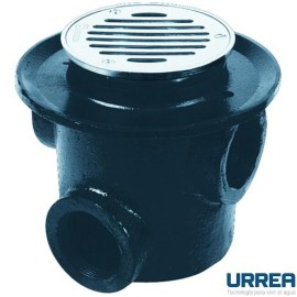 COLADERA BASE ANCHA DE TRES BOCAS CON REJILLA REDONDA       URREA 901C-127