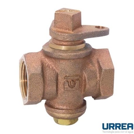 VALVULA MACHO CON OREJAS Y CANDADO 13MM 100PSI        URREA 901C-13FC13