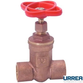VALVULA DE COMPUERTA SOLDABLE DE BRONCE 19MM       URREA 901C-72219