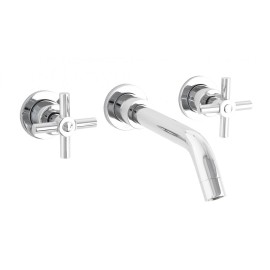 MEZCLADORA PARA LAVABO EMPOTRAR MANERALES DE CRUCETA CROMO DICA 4731  901D-4731