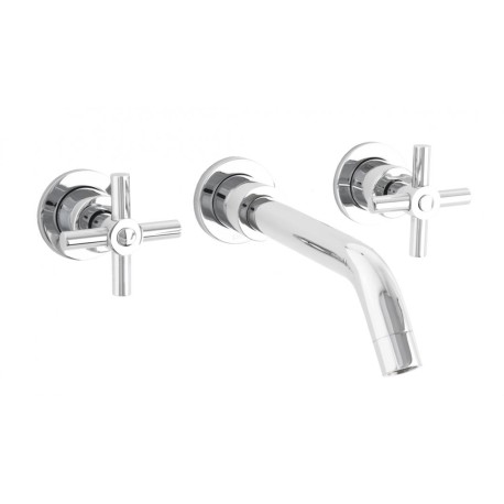 MEZCLADORA PARA LAVABO EMPOTRAR MANERALES DE CRUCETA CROMO DICA 4731  901D-4731