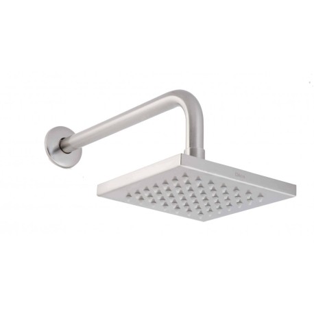 REGADERA CON BRAZO Y CHAPETON LIMPIA FACIL ACERO INOXIDABLE DICA 4513B9  901D-4513B9