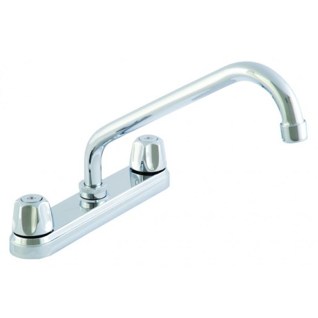 VALVULA MEZCLADORA PARA FREGADERO 8" CON MANERALES CROMO DICA 4326  901D-4326