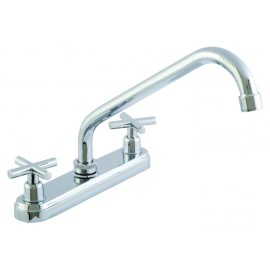 MEZCLADORA PARA FREGADERO 8" CON MANERALES DE CRUCETA CUELLO LARGO CROMO DICA 4331  901D-4331