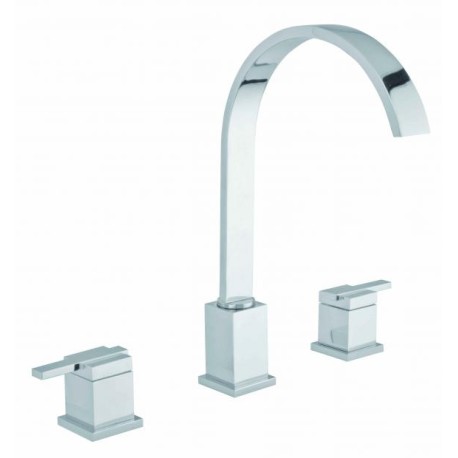 MEZCLADORA PARA LAVABO TALADROS SEPARADOS CROMO DICA 4256  901D-4256