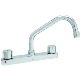 MEZCLADORA PARA FREGADERO 8" CON CUBIERTA Y MANERALES CUELLO CORTO CROMO DICA 4317  901D-4317