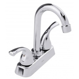 MEZCLADORA PARA LAVABO 4" TIPO BAR CUELLO ALTO CON CUBIERTA Y MANERALES DE PALANCA CROMO DICA 4053  901D-4053