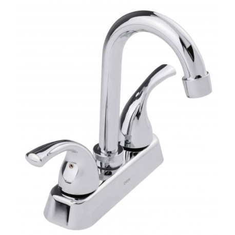 MEZCLADORA PARA LAVABO 4" TIPO BAR CUELLO ALTO CON CUBIERTA Y MANERALES DE PALANCA CROMO DICA 4053  901D-4053