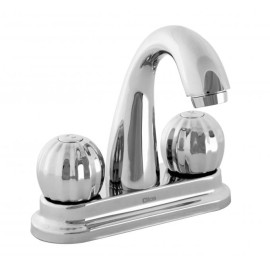 MEZCLADORA PARA LAVABO 4" CON CUBIERTA Y MANERALES CROMO 4070  901D-4070