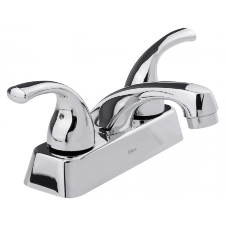 MEZCLADORA PARA LAVABO 4" CON CUBIERTA Y MANERALES DE PALANCA CROMO DICA 4054  901D-4054